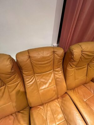 مبل ۵ نفره چرم طبیعی ایتالیایی در بوشی