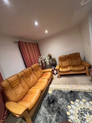 مبل ۵ نفره چرم طبیعی ایتالیایی در بوشی